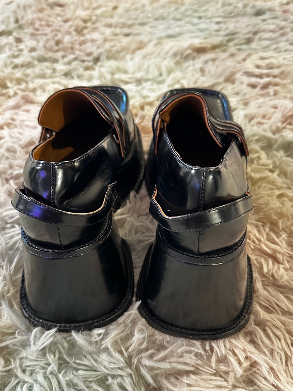 Shushu/Tong Black Platform Loafers Size 37 - Picture 6 of 11